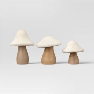 Threshold 3-Piece Mushroom Figurine Set